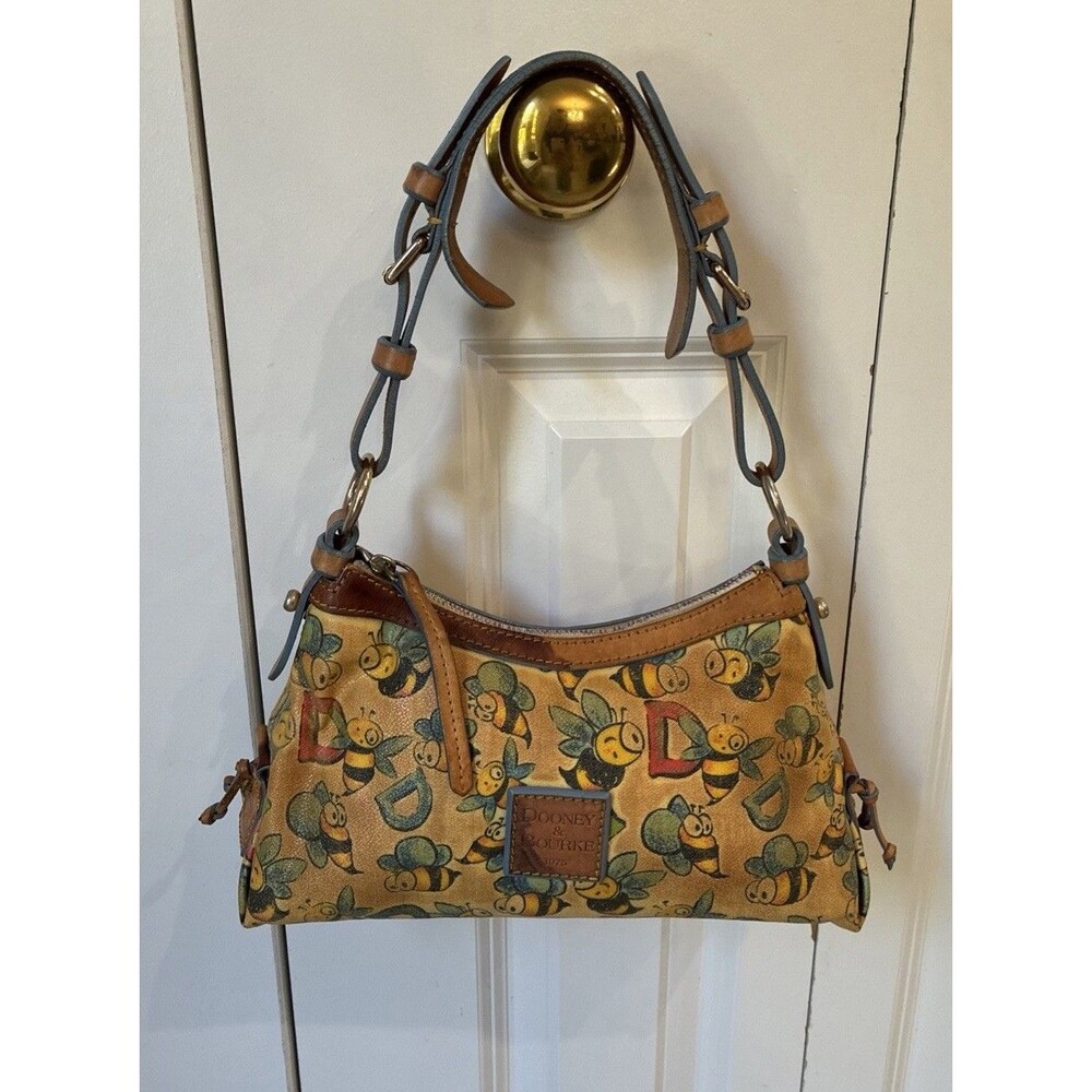 Dooney & Bourke Multicolor Mini Y2K Bumble Bees Handbag Shoulder Purse Vintage
